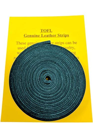 
                  
                    TOFL Genuine Top-Grain Leather Strap | 72 Inches Long | 7/8 Inch Wide | 1/8 Inch Thick (7-8 oz) | 1 Leather Strip for DIY Arts & Craft Projects, Clothing, Jewelry, Wrapping | Teal
                  
                