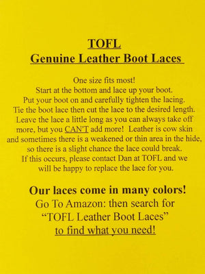 
                  
                    TOFL Leather Boot Laces|1/8 Inch Thick 72 Inches Long|2 Leather Strips [1 Pair]|White
                  
                