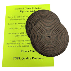 
                  
                    TOFL Softball and Baseball Glove Laces | Mitt Lace Glove Repair Lacing for Catchers Glove | Leather Laces Only Without Lacing Needle| Dark Brown 2
                  
                