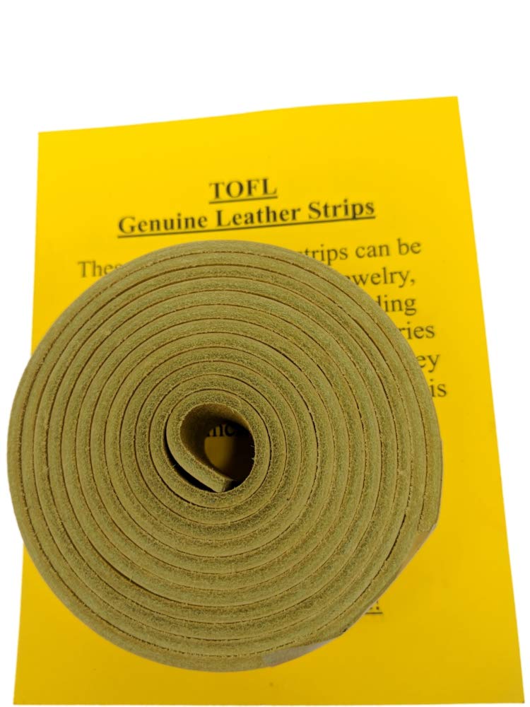 
                  
                    TOFL Genuine Top-Grain Leather Strap | 72 Inches Long | 7/8 Inch Wide | 1/8 Inch Thick (7-8 oz) | 1 Leather Strip for DIY Arts & Craft Projects, Clothing, Jewelry, Wrapping | Mango
                  
                