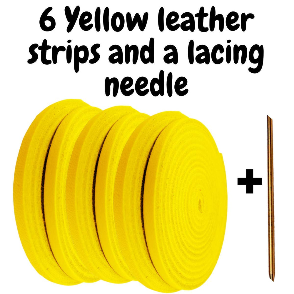 
                  
                    TOFL Softball and Baseball Glove Lace Kit | Mitt Lace Glove Repair Lacing Kit | 6 Leather Laces with Lacing Needle for Catchers Glove | Yellow
                  
                