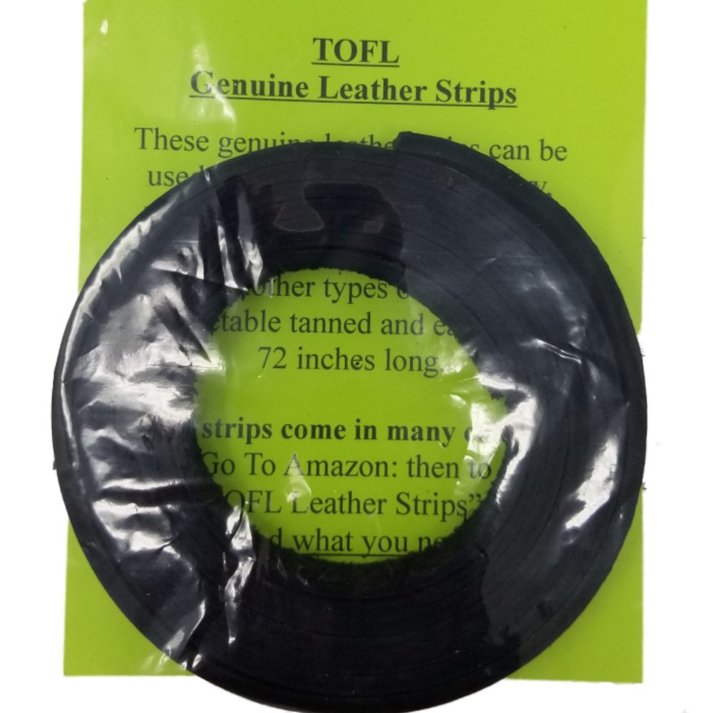 
                  
                    TOFL Genuine Top-Grain Leather Strap | 72 Inches Long | 1/2 Inch Wide | 1/8 Inch Thick (7-8 oz) | 1 Leather Strip for DIY Arts & Craft Projects, Clothing, Jewelry, Wrapping | Black
                  
                