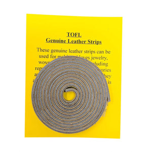 
                  
                    TOFL Genuine Top-Grain Leather Strap | 72 Inches Long | 3/8 Inch Wide | 1/8 Inch Thick (7-8 oz) | 1 Leather Strip for DIY Arts & Craft Projects, Clothing, Jewelry, Wrapping | Beige
                  
                