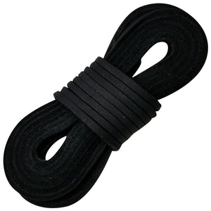 
                  
                    TOFL Logger Style Leather Boot Laces | 54 inches Long | 3 Leather Strips [1 Pair and 1 Spare] | Black
                  
                