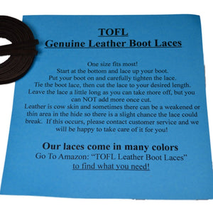 
                  
                    TOFL Leather Boot Laces|1/8 Inch Thick 72 Inches Long|2 Leather Strips [1 Pair]|Black
                  
                