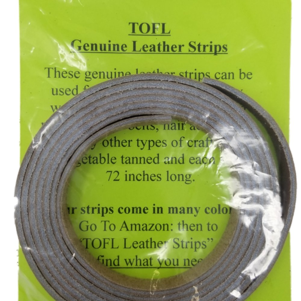 
                  
                    TOFL Genuine Top-Grain Leather Strap | 72 Inches Long | 1/2 Inch Wide | 1/16 Inch Thick (4-5 oz) | 1 Leather Strip for DIY Arts & Craft Projects, Clothing, Jewelry, Wrapping | Beige
                  
                