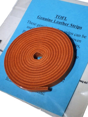 
                  
                    TOFL Genuine Top-Grain Leather Strap | 72 Inches Long | 3/8 Inch Wide | 1/8 Inch Thick (7-8 oz) | 1 Leather Strip for DIY Arts & Craft Projects, Clothing, Jewelry, Wrapping | Orange
                  
                