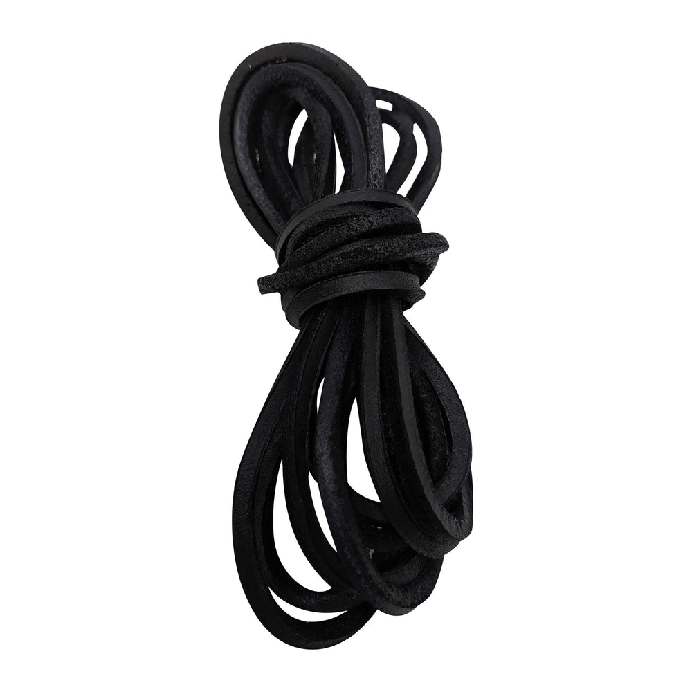 
                  
                    TOFL Leather Boot Laces Logger Style Black Easy Sizing Just Cut to Fit. 108 Inches Long Bootlaces Great for Crafts Hanging Pictures Straps Tie Downs Black cordones de bota de cuero (Black)
                  
                