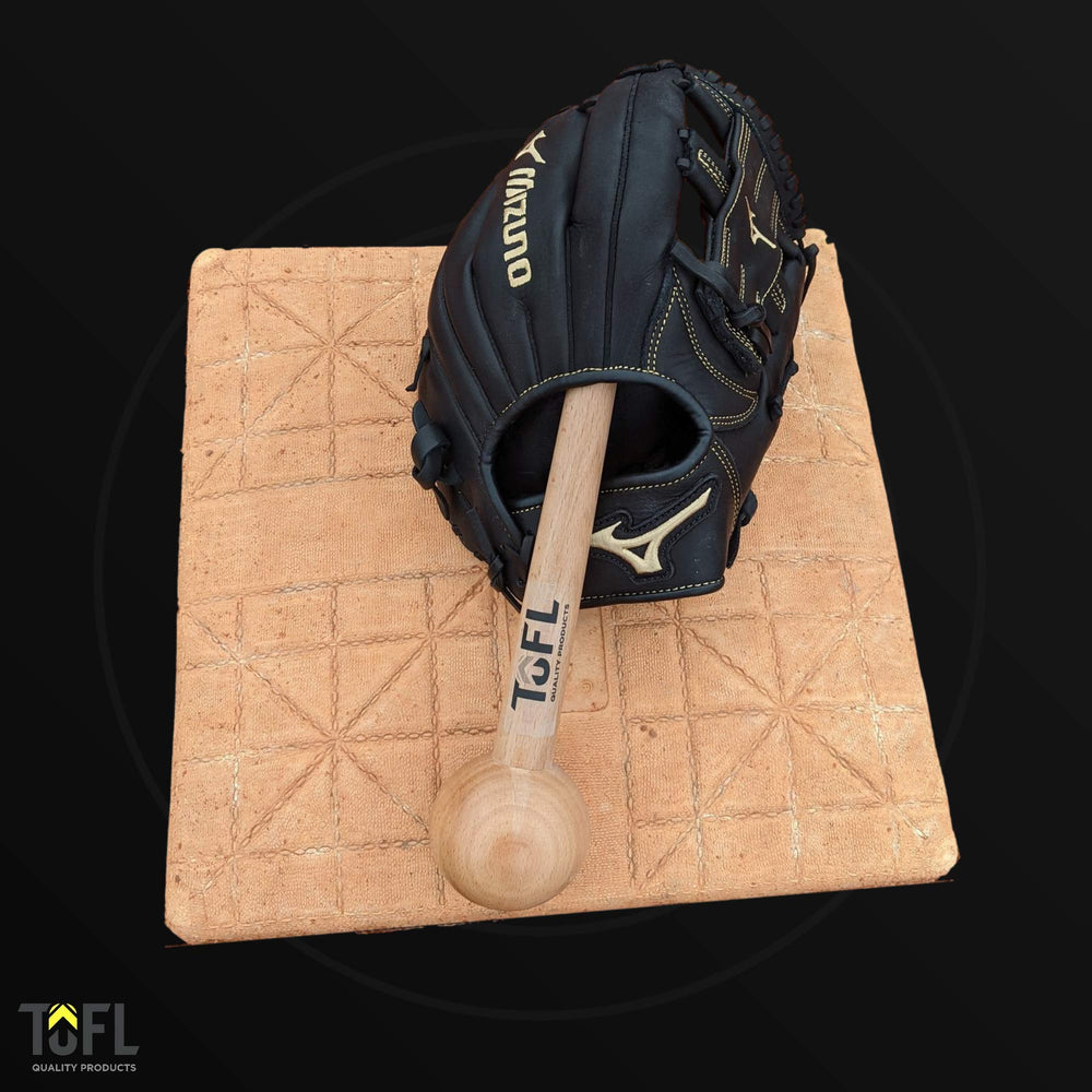 
                  
                    TOFL Baseball Glove Mallet - Sports Mitt Shaping Tool - Smooth Wood Stick Stretcher with Round Head for Breaking In, Tenderizing Stiff & New Gear - Non-Slip Strong, Ergonomic Grip - Long Wooden Handle
                  
                