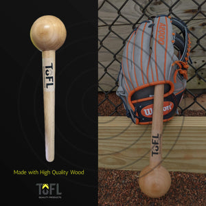 
                  
                    TOFL Baseball Glove Mallet - Sports Mitt Shaping Tool - Smooth Wood Stick Stretcher with Round Head for Breaking In, Tenderizing Stiff & New Gear - Non-Slip Strong, Ergonomic Grip - Long Wooden Handle
                  
                